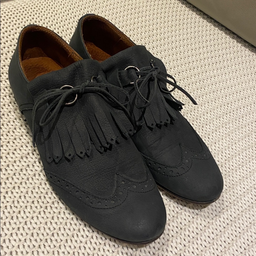 sixtyseven dark grey leather shoes ladies size 38